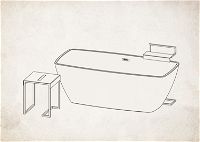 Tabouret - table de salle de bain - ADM_N51T - Zdjęcie produktowe
