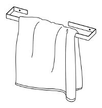 Wieszak ścienny na ręcznik - 60 cm - ADM_A621 - Zdjęcie produktowe