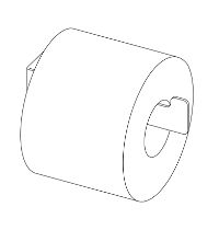 Toilet paper holder, wall-mounted - ADM_N211 - Zdjęcie produktowe