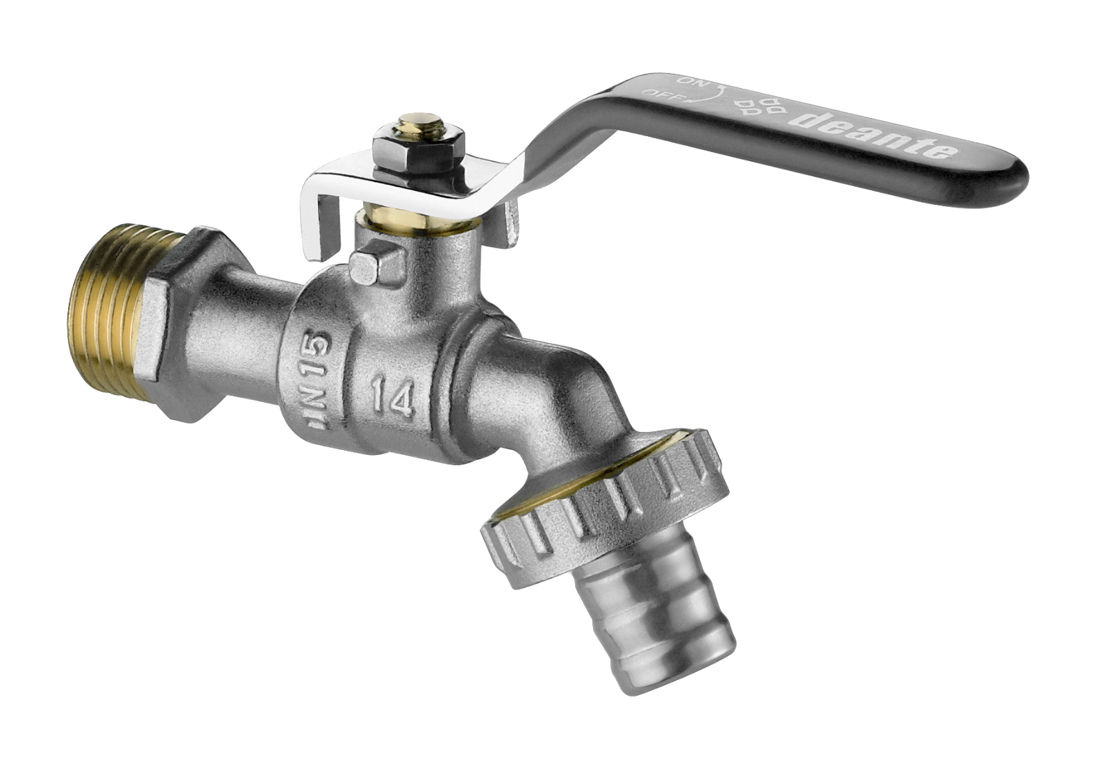 Ball valve, garden draw-off type, with adapters - 1/2" - VFA_152L - Główne zdjęcie produktowe