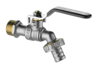 Ball valve, garden draw-off type, with adapters - 1/2" - VFA_152L - Główne zdjęcie produktowe