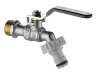 Ball valve, garden draw-off type, with adapters - 1/2" - VFA_152L - Zdjęcie produktowe
