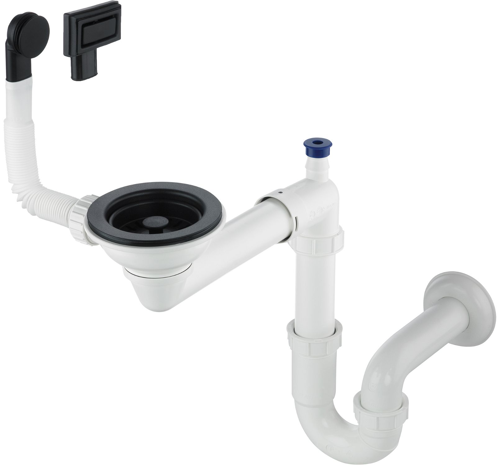 Granite sink waste kit, 1-bowl - Space-Saver - ZXY_N949 - Główne zdjęcie produktowe