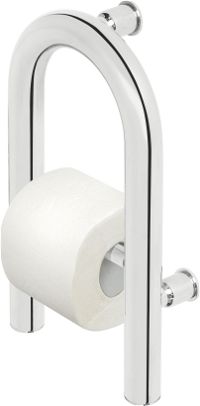 Wall-mounted grab bar, with space for toilet paper - 2in1 - NIV_041F - Zdjęcie produktowe