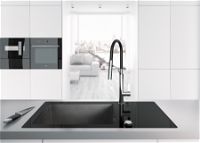 Glass-granite sink, 1-bowl with drainer - ZSC_GX2C - Zdjęcie produktowe