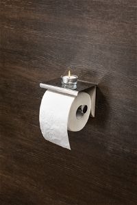 Uchwyt na papier toaletowy ścienny - z półką - ADR_0221 - Zdjęcie produktowe