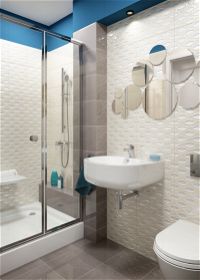 Shower doors, recessed, 80 cm - foldable - KTL_022D - Zdjęcie produktowe