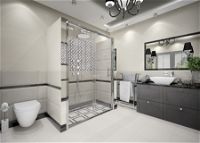 Shower doors, recessed, 100 cm - sliding - KTC_010P - Zdjęcie produktowe