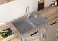Granite sink, 1-bowl with drainer - ZKM_S113 - Zdjęcie produktowe