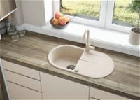 Granite sink, 1-bowl with drainer - ZQI_511B - Zdjęcie produktowe