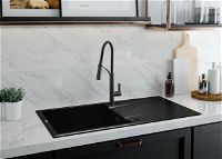 Granite sink, 1-bowl with drainer - ZQE_N713 - Zdjęcie produktowe