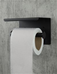 Toilet paper holder, wall-mounted - with shelf - ADR_N221 - Zdjęcie produktowe
