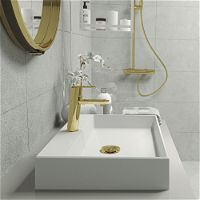 Plug for sink, or bidet, with metal sleeve - universal - NHC_Z10U - Zdjęcie produktowe