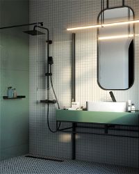 Shower column, with shower mixer, thermostatic - NAC_N4HT - Zdjęcie produktowe