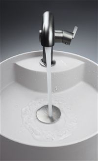 Granite washbasin, countertop - with tap shelf - CQS_AU4B - Zdjęcie produktowe