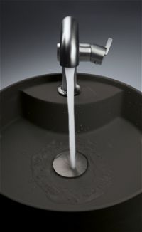 Granite washbasin, countertop - with tap shelf - CQS_NU4B - Zdjęcie produktowe