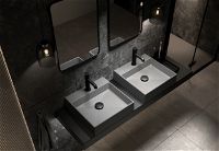 Granite washbasin, countertop - 400x400 mm - CQR_SU4S - Zdjęcie produktowe