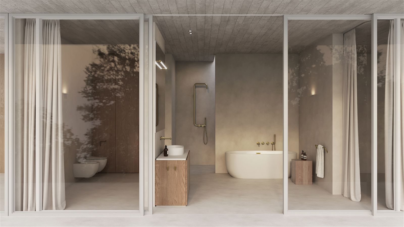 Nastrojowa łazienka w minimalistycznym stylu