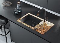 Glass-granite sink, 1-bowl with drainer - ZSC_GM2C - Zdjęcie produktowe