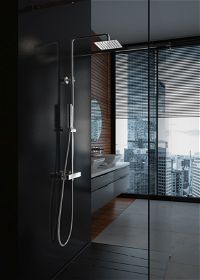 Shower column, with shower mixer, thermostatic - NAC_01BT - Zdjęcie produktowe