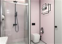 Drzwi prysznicowe wnękowe 100 cm - przesuwne - KQH_010P - Zdjęcie produktowe