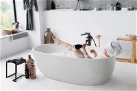 Acrylic bathtub, freestanding, oval - 170 cm - KDU_017W - Zdjęcie produktowe