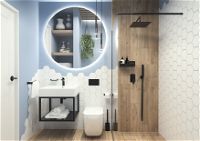 Konsola łazienkowa wisząca z umywalką - 60x50 cm - CDTW6U6S - Zdjęcie produktowe
