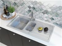 Steel sink, 1.5-bowl with drainer - ZPV_0513 - Zdjęcie produktowe
