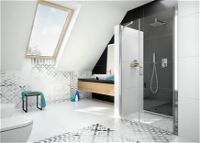 Drzwi prysznicowe wnękowe 100 cm - uchylne - KTM_012P - Zdjęcie produktowe