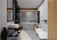 Wall-mounted bathroom console - 60x50 cm - CSW_X60A - Zdjęcie produktowe