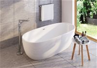 Acrylic bathtub, freestanding, oval - 150 cm - KDU_015W - Zdjęcie produktowe