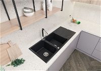 Гранітна кухонна раковина, 2-камерний з сушаркою - ZQN_G213 - Zdjęcie produktowe