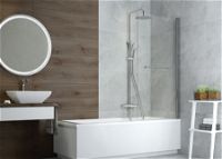 Shower column, with bathtub mixer, thermostatic - movable spout - NAC_01GT - Zdjęcie produktowe