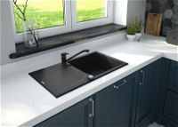 Granite sink, 1-bowl with drainer - ZQJ_2113 - Zdjęcie produktowe