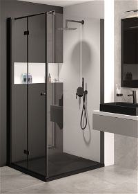 Drzwi prysznicowe systemu Kerria Plus 80 cm - składane - KTSXN42P - Zdjęcie produktowe