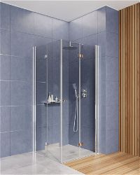 Shower doors, Kerria Plus system, 90 cm - foldable - KTSX041P - Zdjęcie produktowe