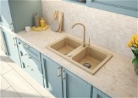 Granite sink with tap, 2-bowl - ZQZA7203 - Zdjęcie produktowe