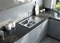 Lavello in acciaio con rubinetto, 1-vaschetta - ZENA0103 - Zdjęcie produktowe
