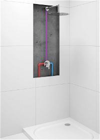 Bocca per doccia, montaggio a parete - 325 mm - NAC_047K - Zdjęcie produktowe