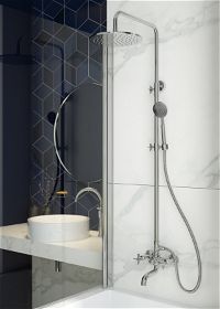 Shower column, with bathtub mixer - NAC_01QT - Zdjęcie produktowe