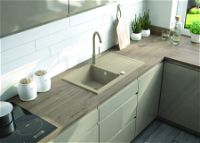 Lavello in granito con rubinetto, 1-vaschetta con gocciolatoio - ZQZA711A - Zdjęcie produktowe