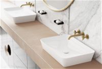Plug for sink, or bidet, with metal sleeve - ceramic - NHC_C10U - Zdjęcie produktowe