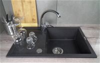 Évier en granit avec robinet, avec bec flexible - ZRCP2113 - Zdjęcie produktowe