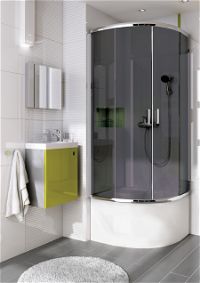 Acrylic shower tray, half round, 80x80 cm - deep - KTD_042B - Zdjęcie produktowe