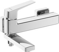 Bath mixer, wall-mounted - with foldable spout - BQL_012M - Główne zdjęcie produktowe