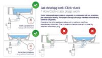 Plug for sink, or bidet - with overflow - NHC_010B - Zdjęcie produktowe