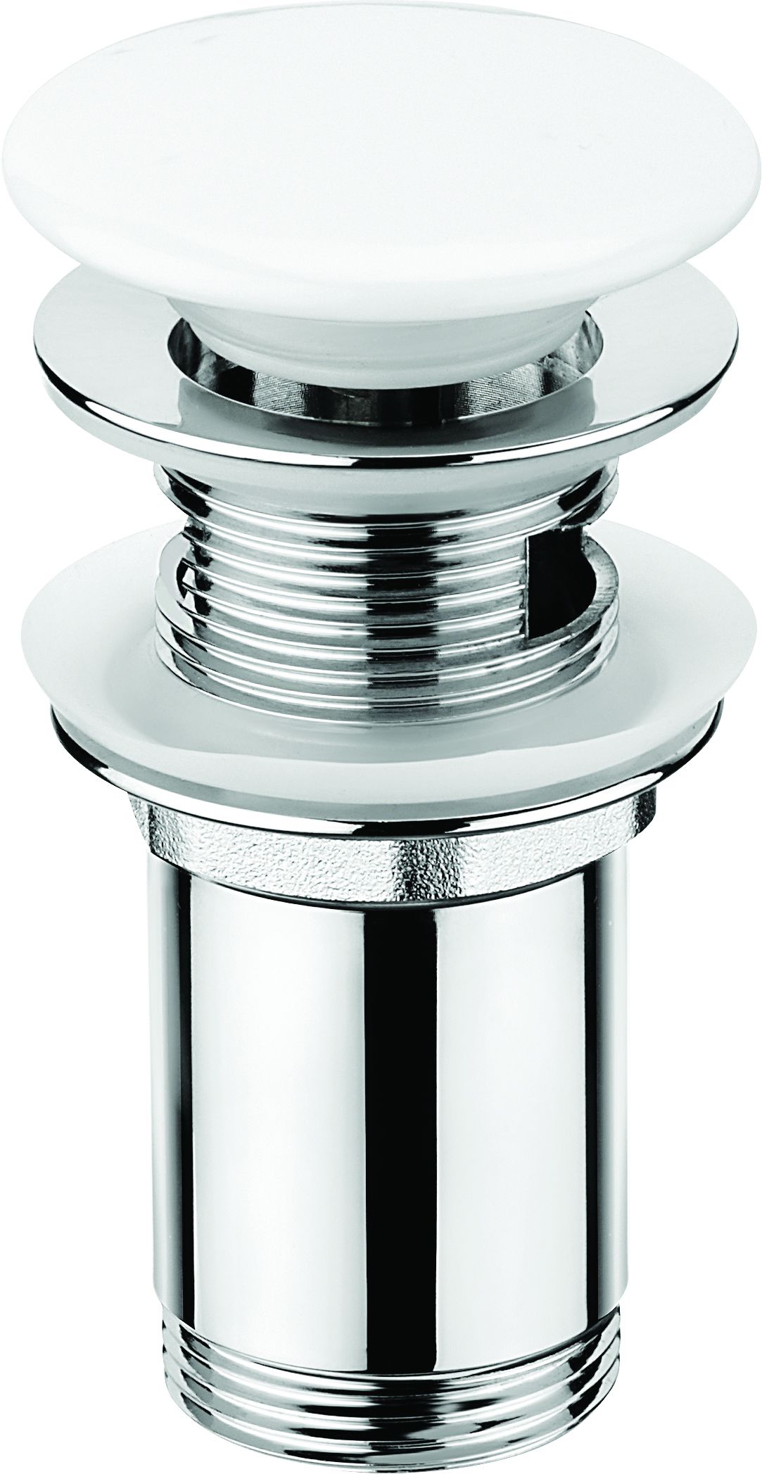 Plug for sink, or bidet, with metal sleeve - ceramic - NHC_C10U - Główne zdjęcie produktowe