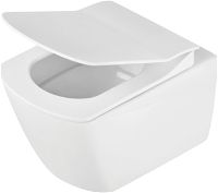Toilet bowl, with seat, rimless - CDZD6ZPW - Główne zdjęcie produktowe