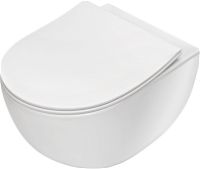 Toilet bowl, with seat, rimless - CDED6ZPW - Zdjęcie produktowe