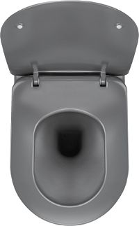 Toilet bowl, with seat, rimless - CDEDDZPW - Zdjęcie produktowe